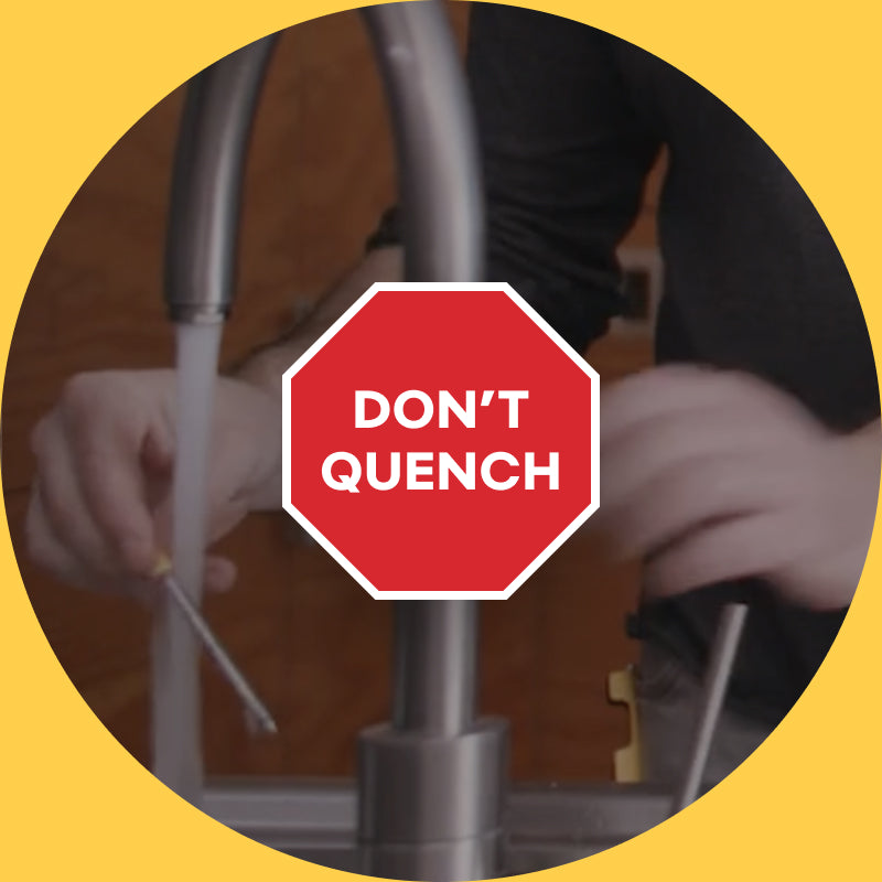 Don't Quench! Don't run a hot thermometer under cold water - the temperature shock can break things.